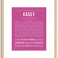 Kasey (female) | Name Art Print