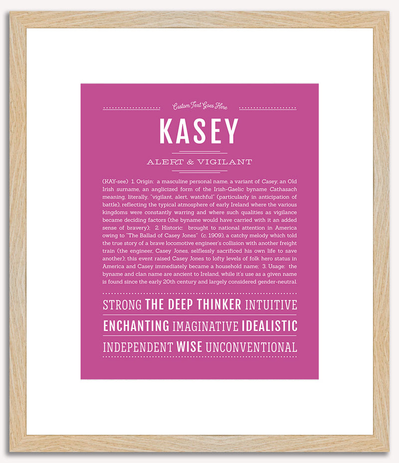 Kasey (male) | Name Art Print