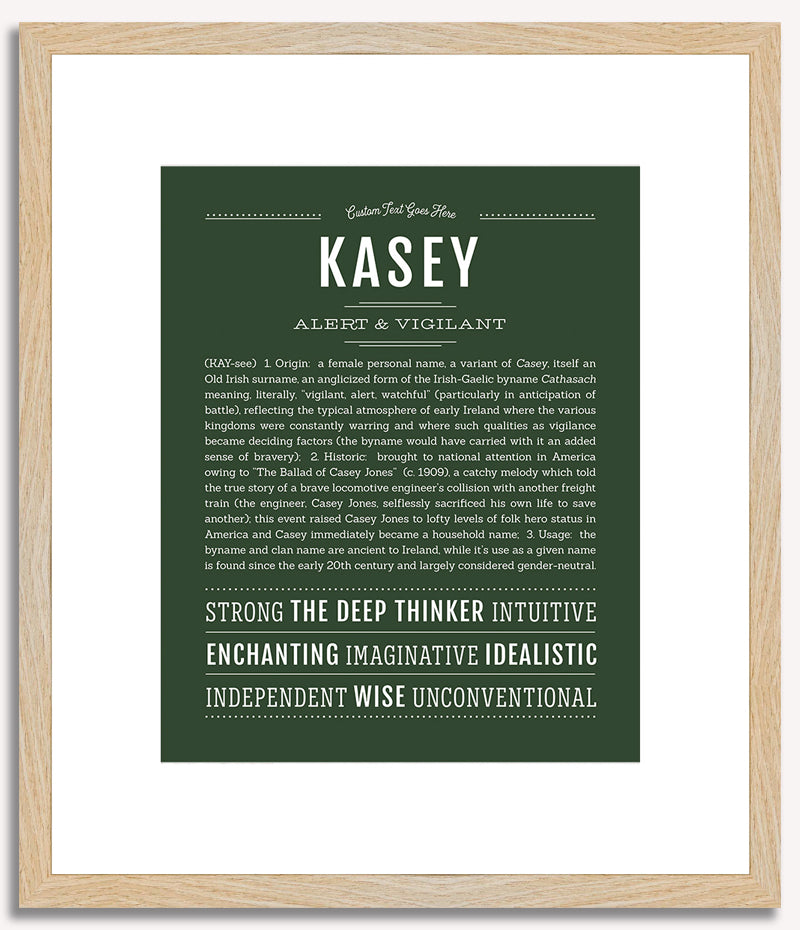 Kasey (female) | Name Art Print