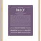 Kasey (female) | Name Art Print