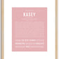 Kasey (female) | Name Art Print