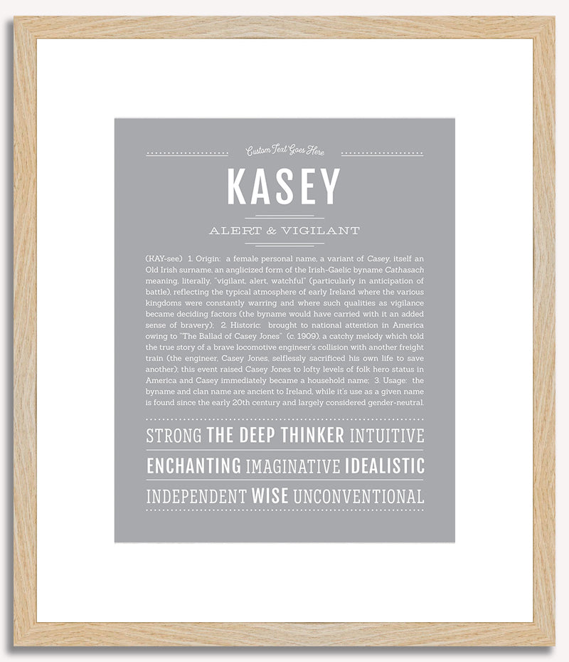 Kasey (female) | Name Art Print