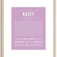 Kasey (female) | Name Art Print