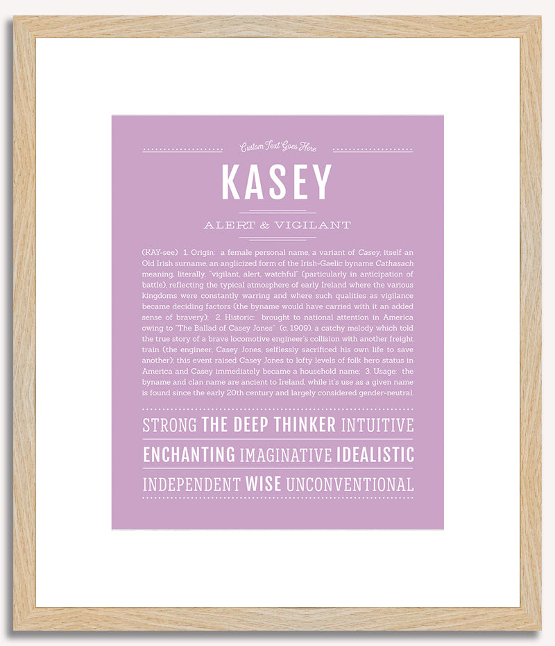 Kasey (female) | Name Art Print