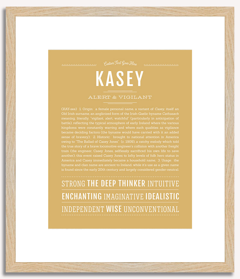 Kasey (female) | Name Art Print