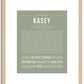 Kasey (female) | Name Art Print