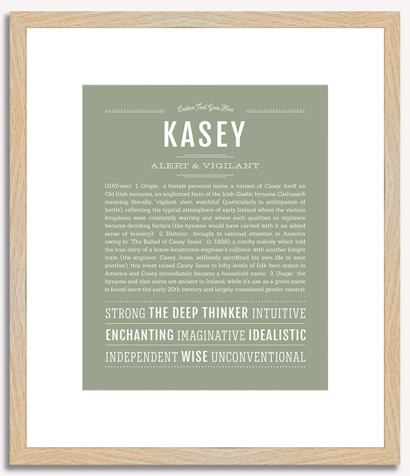 Kasey (female) | Name Art Print