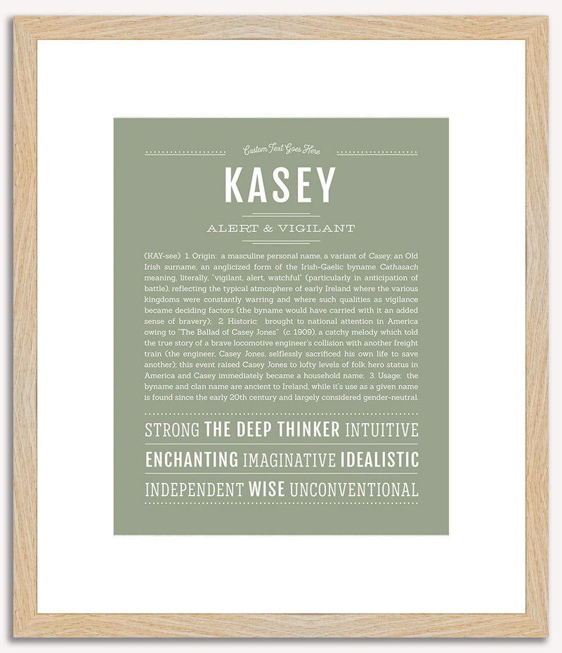 Kasey (male) | Name Art Print