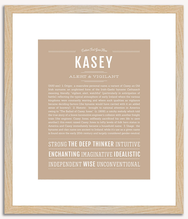 Kasey (male) | Name Art Print