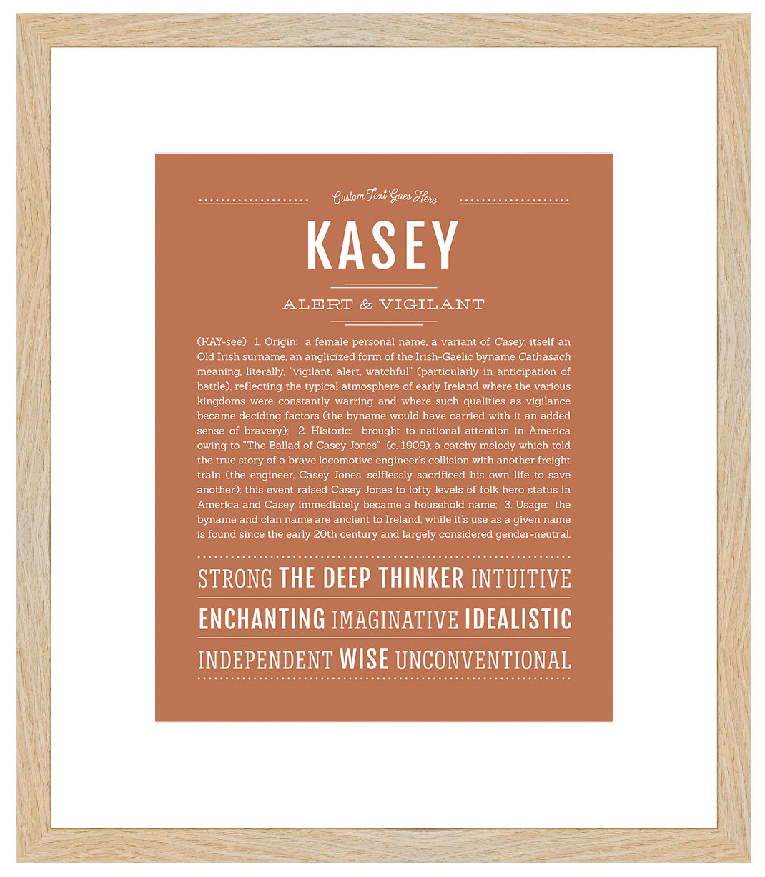 Kasey (female) | Name Art Print