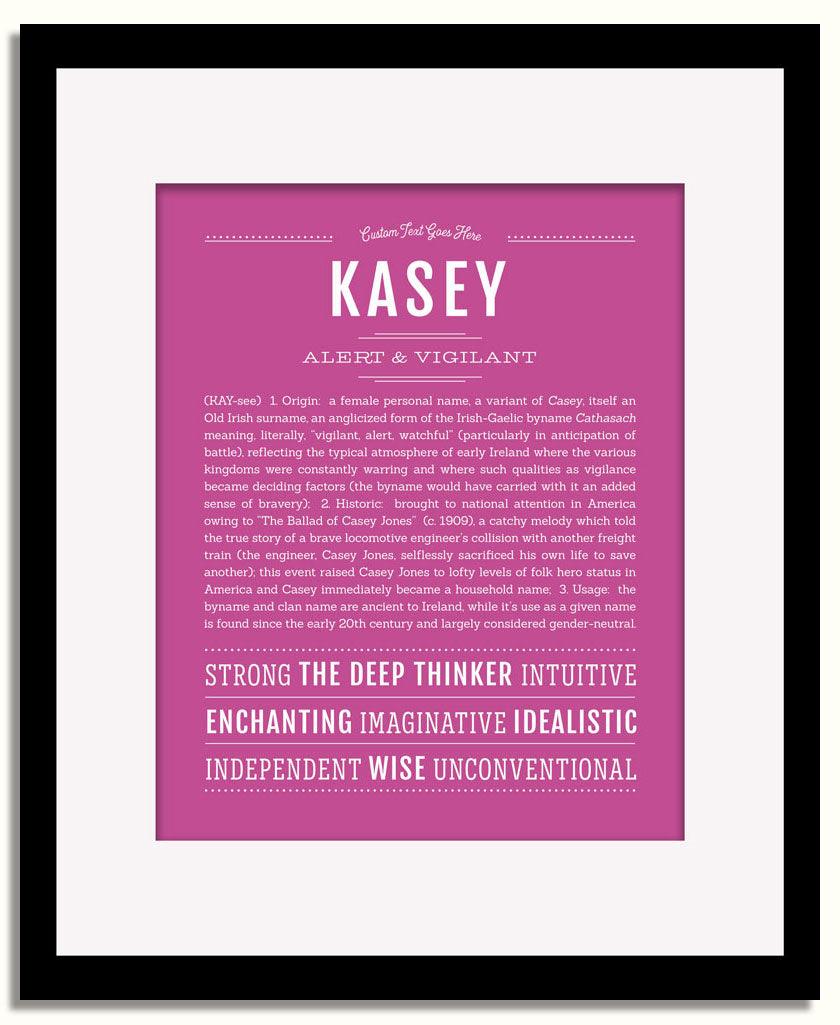 Frame Options | Dark Pink | Black Frame, Matted