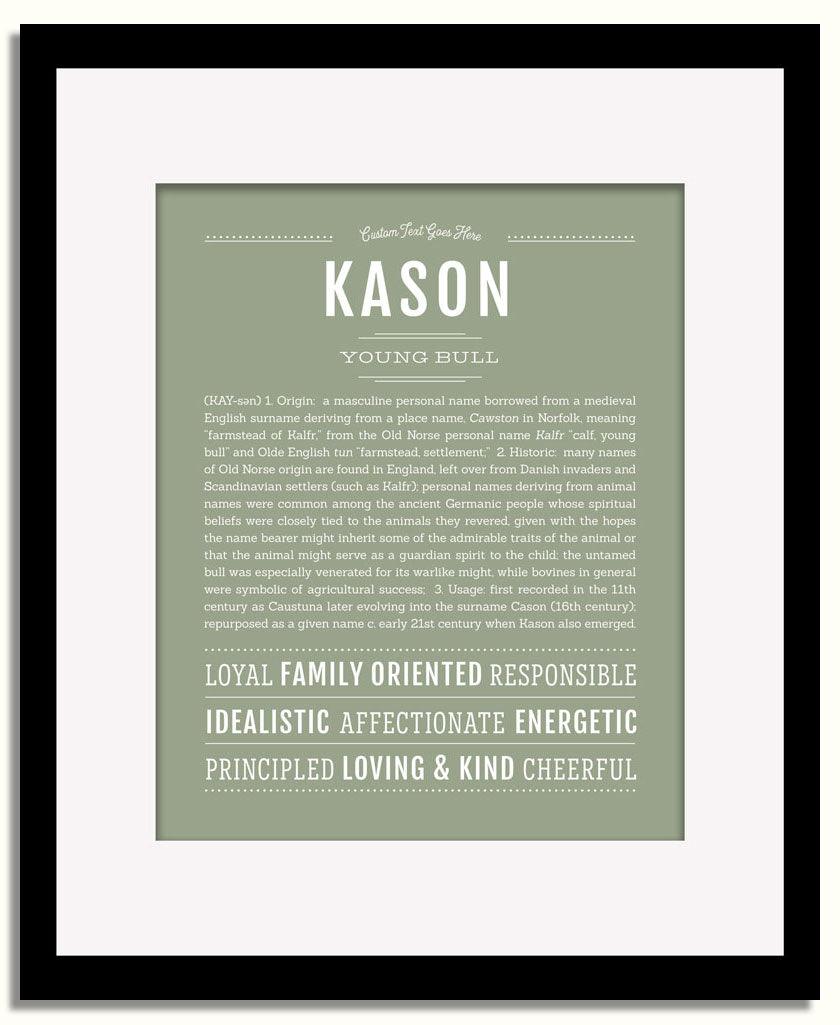 Frame Options | Sage | Black Frame, Matted