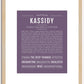 Kassidy | Name Art Print