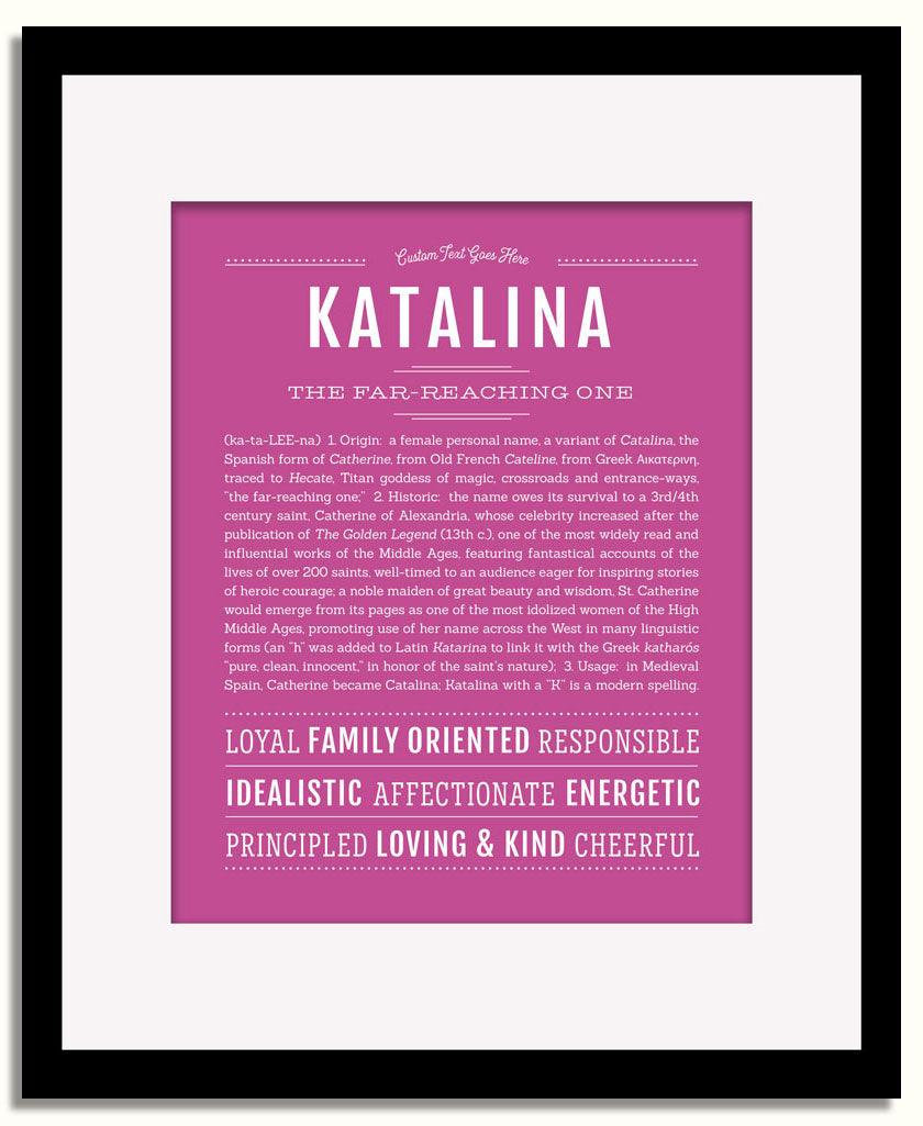 Frame Options | Dark Pink | Black Frame, Matted