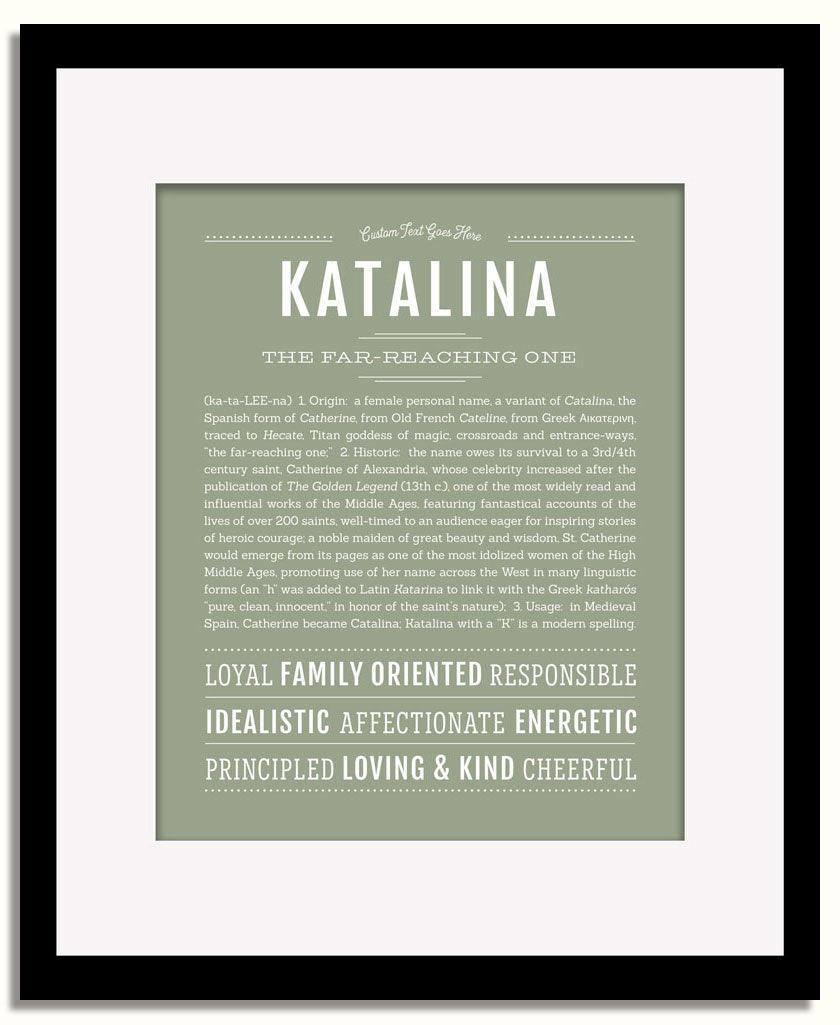 Frame Options | Sage | Black Frame, Matted