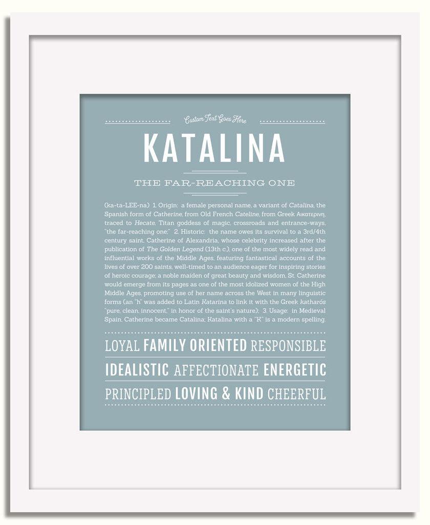 Frame Options | Powder Blue | White Frame, Matted