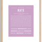 Kate | Name Art Print