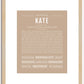 Kate | Name Art Print