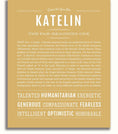 Katelin Katelin | Name Art Print – Name Stories