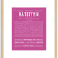 Katelynn | Name Art Print