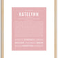 Katelynn | Name Art Print