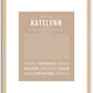 Katelynn | Name Art Print