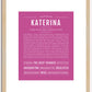 Katerina | Name Art Print