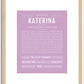 Katerina | Name Art Print