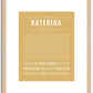 Katerina | Name Art Print