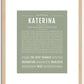 Katerina | Name Art Print