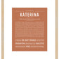 Katerina | Name Art Print