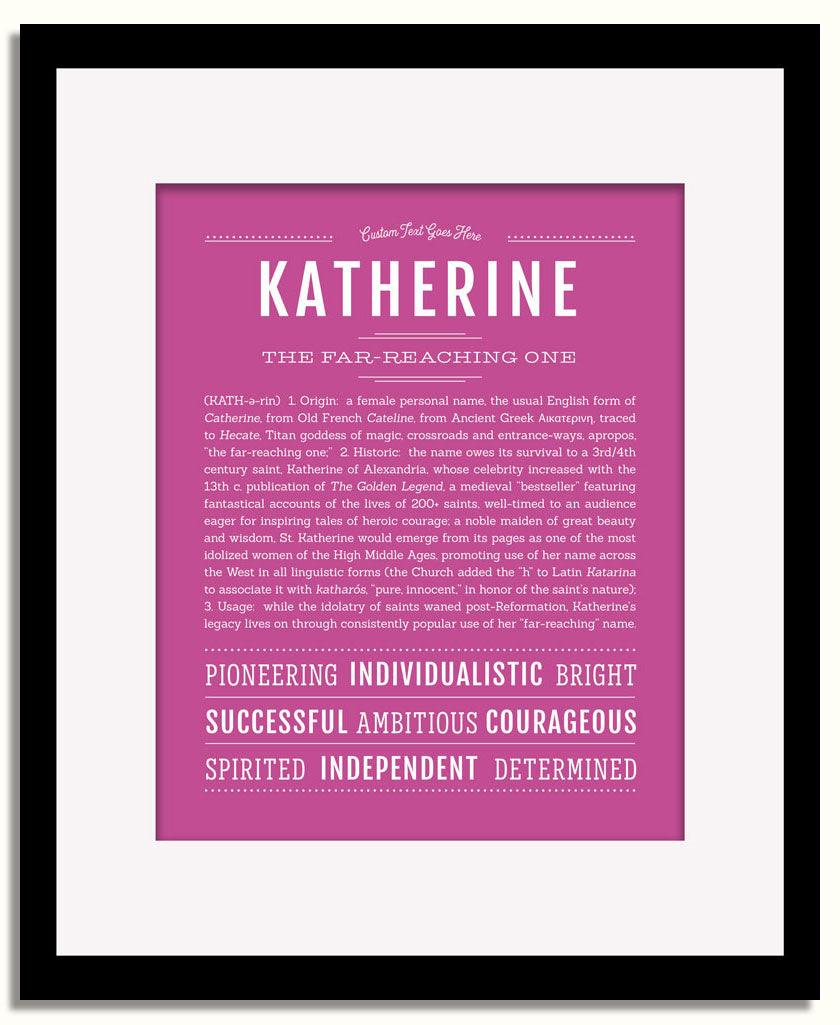 Frame Options | Dark Pink | Black Frame, Matted