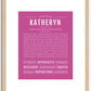 Katheryn | Name Art Print