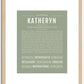 Katheryn | Name Art Print