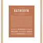 Katheryn | Name Art Print