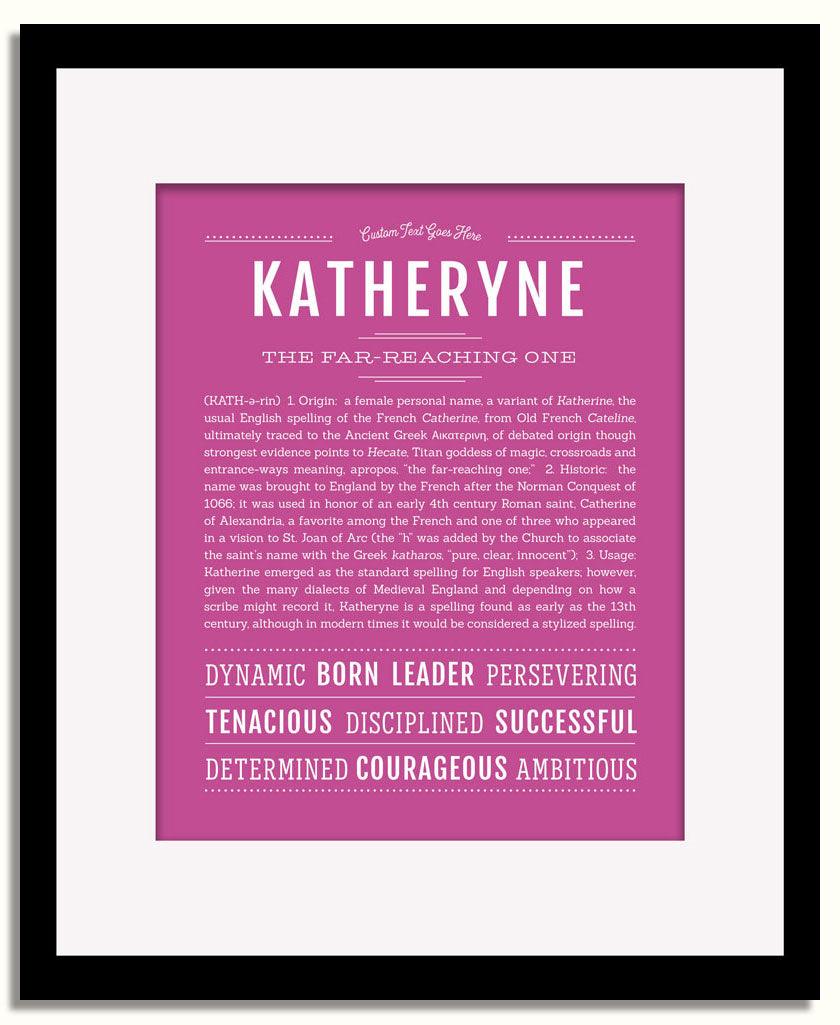 Frame Options | Dark Pink | Black Frame, Matted