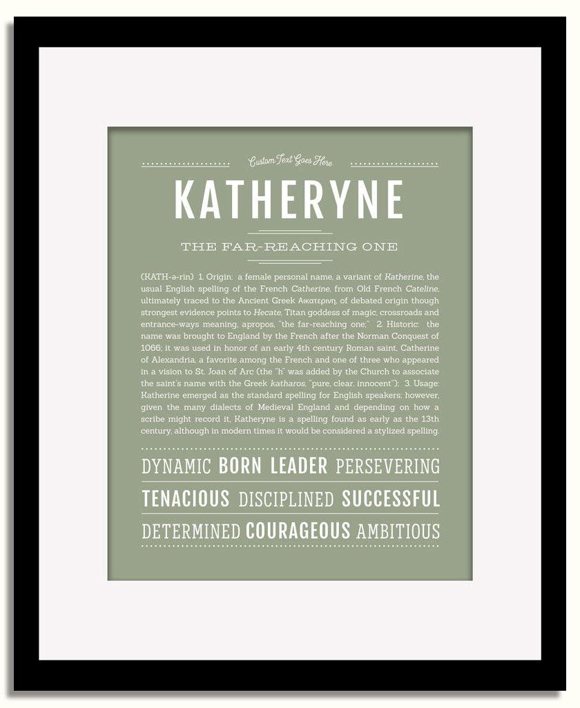 Frame Options | Sage | Black Frame, Matted