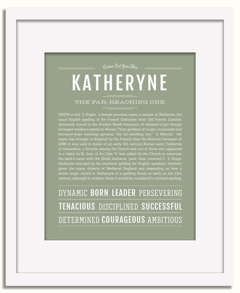 Frame Options | Sage | White Frame, Matted