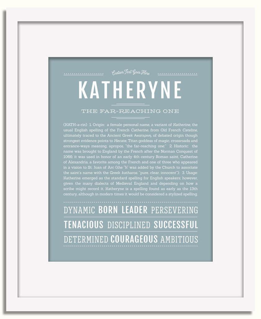 Frame Options | Powder Blue | White Frame, Matted