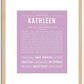 Kathleen | Name Art Print