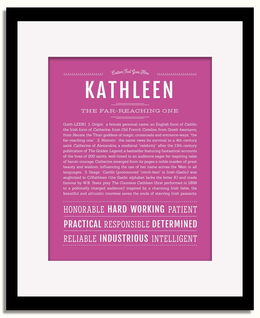 Frame Options | Dark Pink | Black Frame, Matted