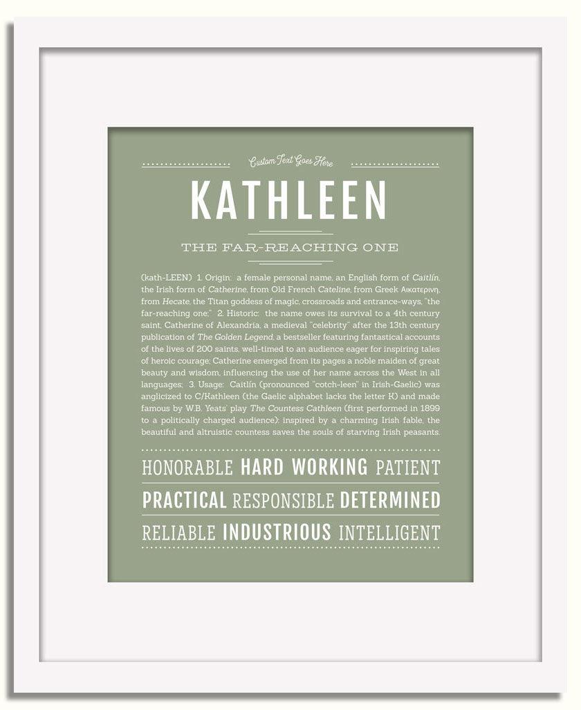 Frame Options | Sage | White Frame, Matted