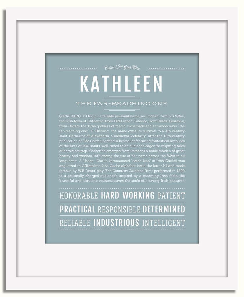 Frame Options | Powder Blue | White Frame, Matted