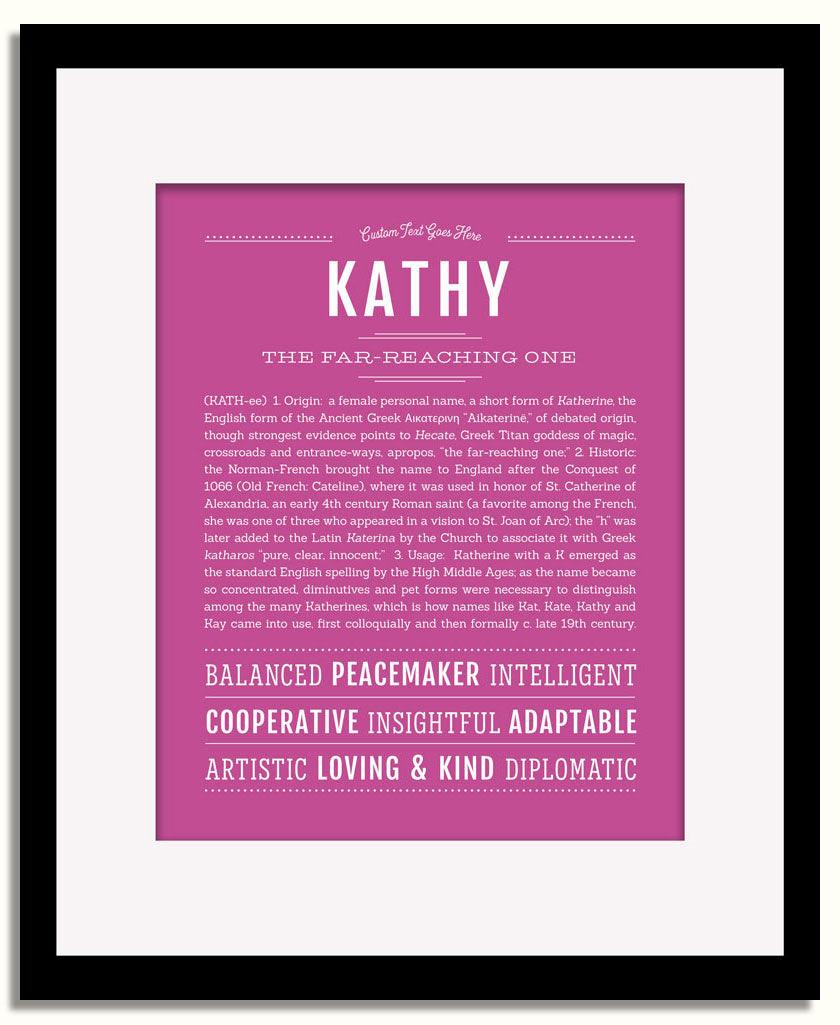 Frame Options | Dark Pink | Black Frame, Matted