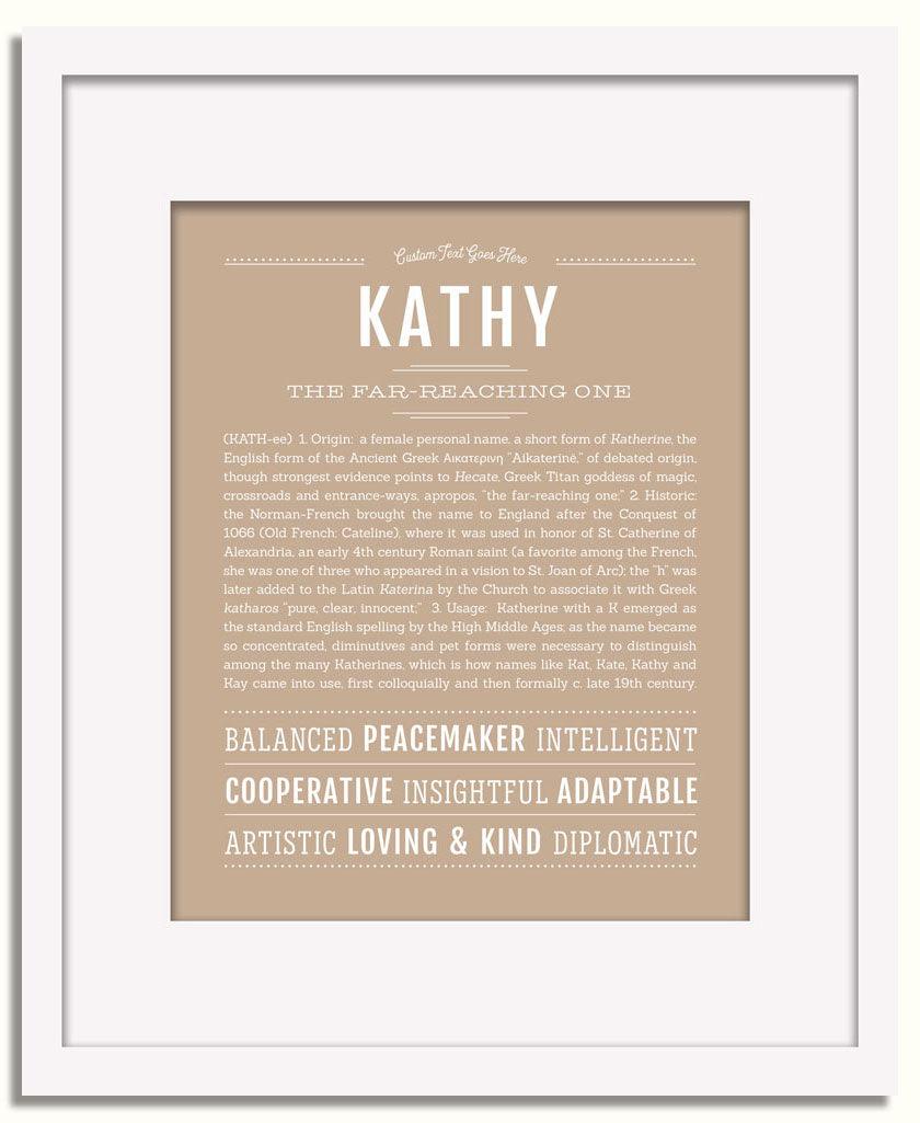 Frame Options | Tan | White Frame, Matted