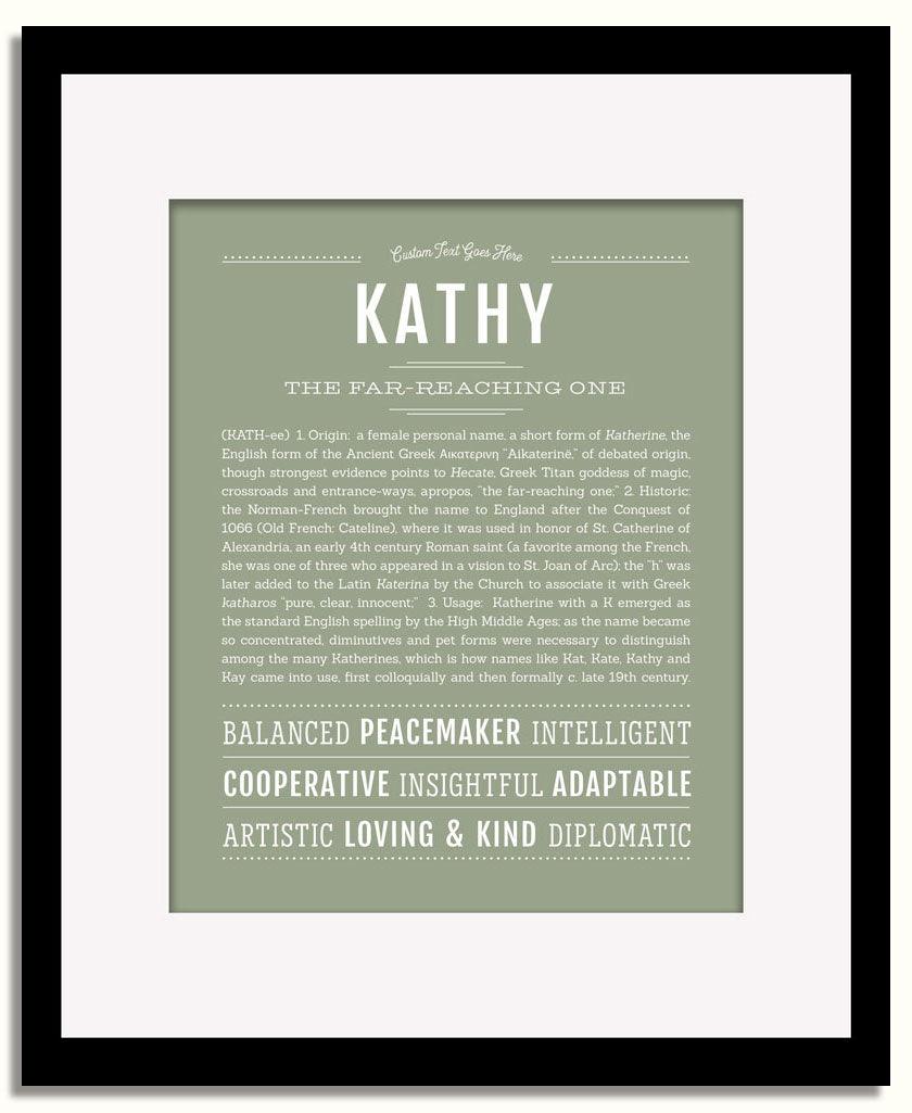 Frame Options | Sage | Black Frame, Matted