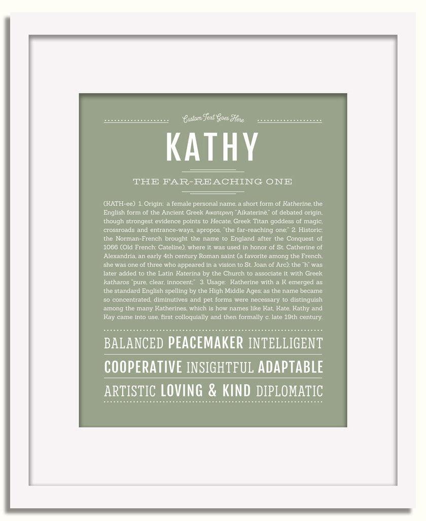 Frame Options | Sage | White Frame, Matted