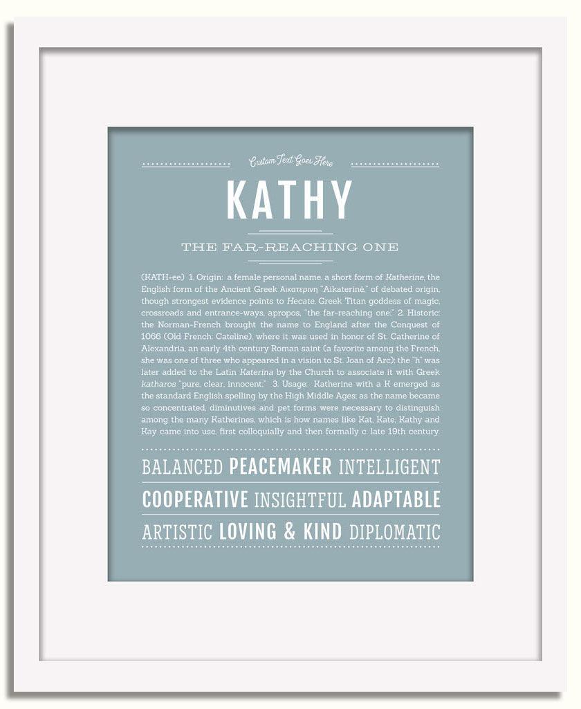 Frame Options | Powder Blue | White Frame, Matted