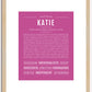 Katie | Name Art Print