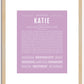 Katie | Name Art Print